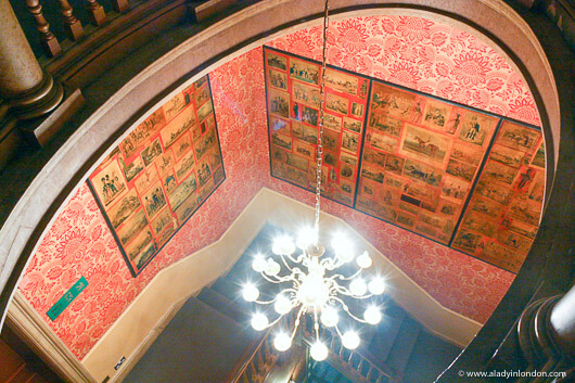 Stairwell and chandelier in The Capital Hotel in London
