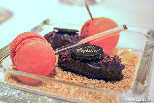 Macarons at The Restaurant at The Capital in London