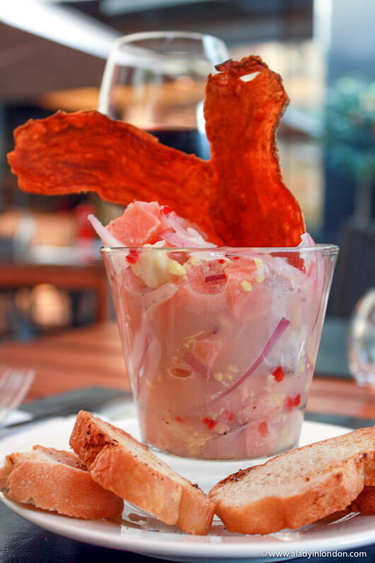 Ceviche at Coquinaria in Santiago, Chile