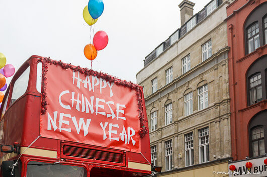 Bus for the Chinese New Year festival in London