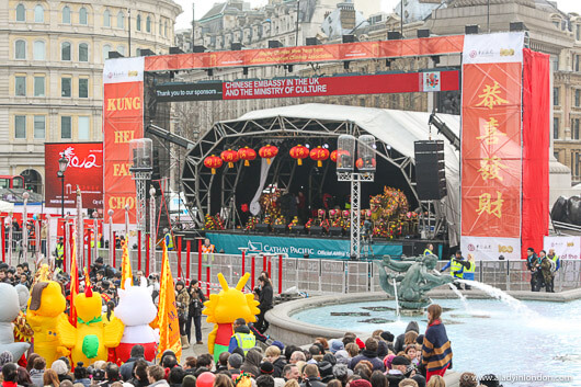 Chinese New Year Festival in London in Trafalgar Square