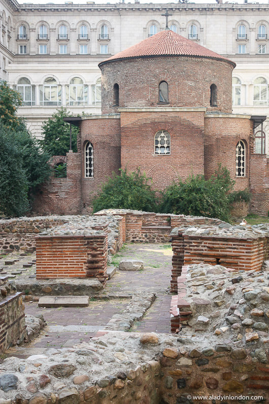 Roman ruins and the Church of St George in Sofia