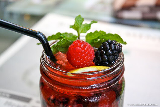 Cocktail at a restaurant and bar in Singapore