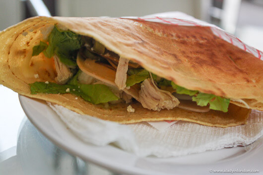 Crepe at a cafe in Tirana
