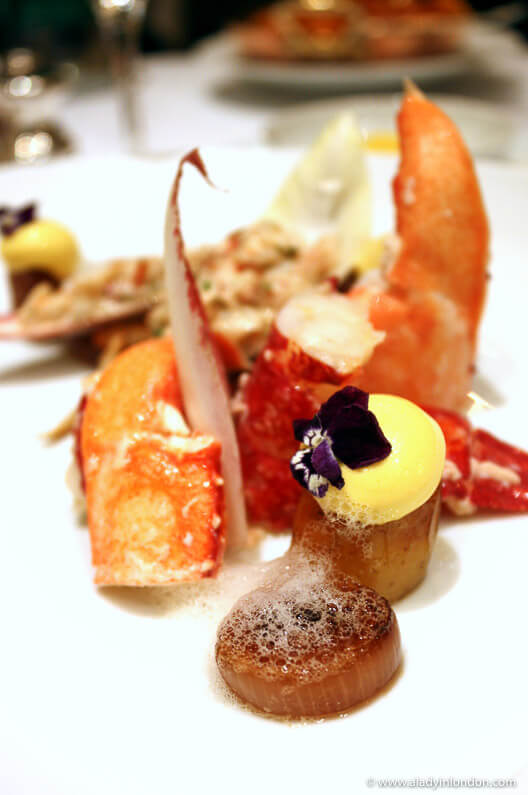 Lobster main course at The Grill at The Dorchester restaurant