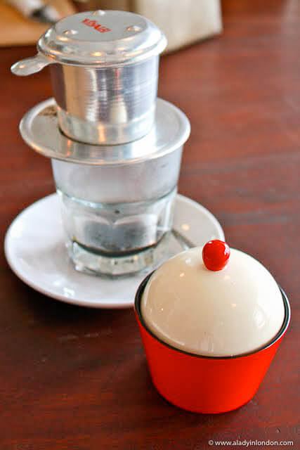 Vietnamese coffee at L'Usine in Ho Chi Minh City
