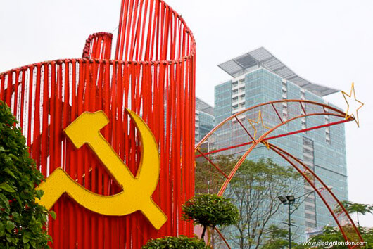 Sculpture in Ho Chi Minh City Square in Vietnam