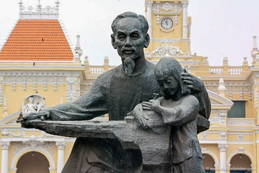 Ho Chi Minh City monument sculpture in Vietnam