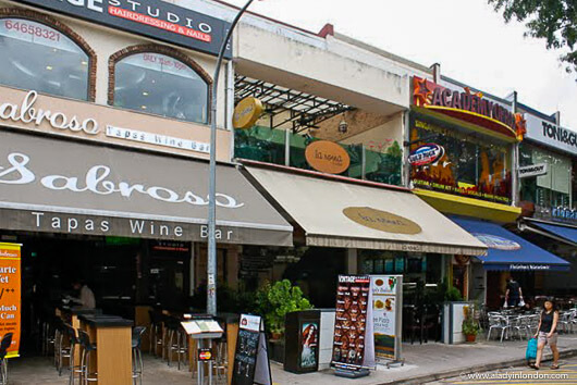 Shops in Holland Village in Singapore
