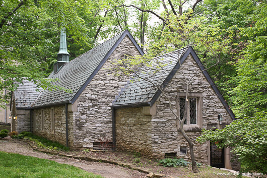 Stone building on the IU campus in Bloomington, Indiana