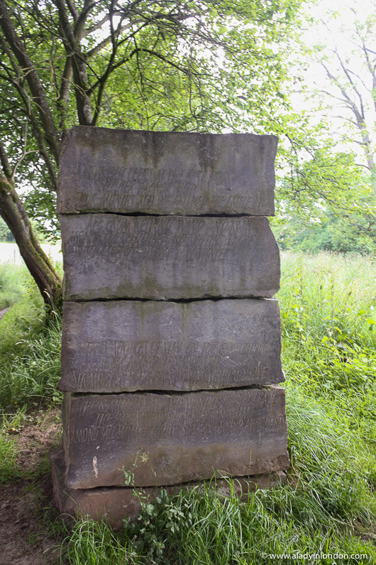 Poem in a stone on the Kirkby Stephen Poetry Path in Cumbria, England