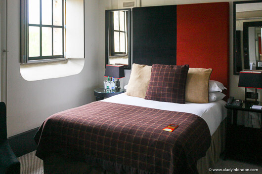 Hotel room at the Malmaison Oxford, a former prison