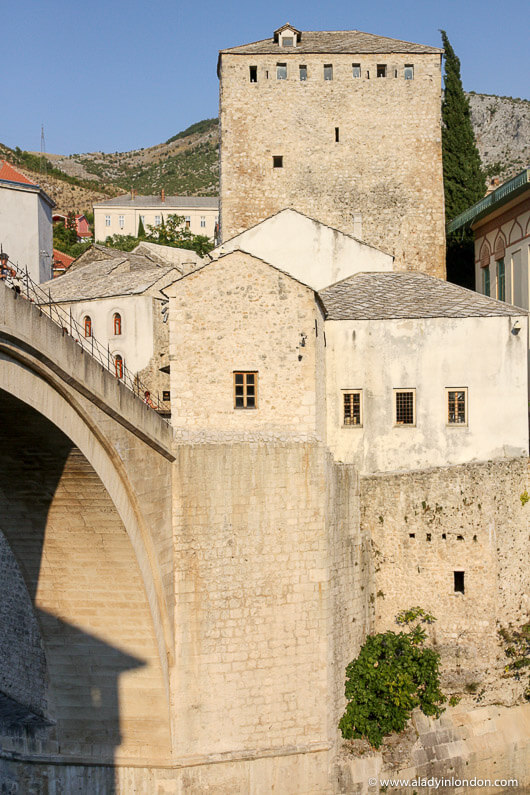 Buildings by the Old Bridge, Mostar, Bosnia