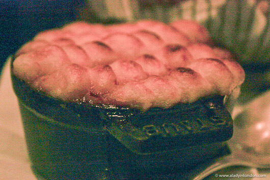 Pie side dish at a One Aldwych hotel dinner