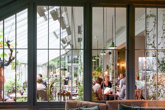 Dining room at The Pig restaurant in the New Forest