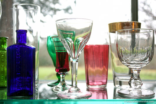 Glassware at The Pig restaurant in the New Forest