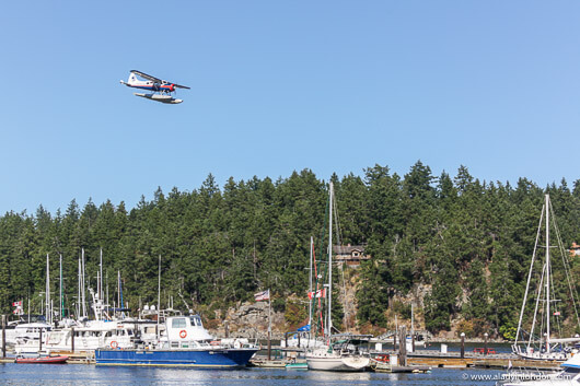 Seaplane over Salt Spring Island