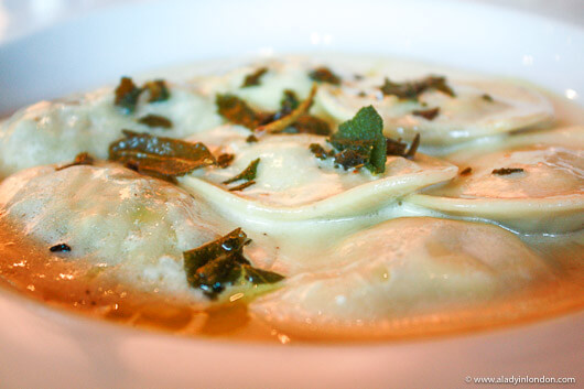 Dumplings at a restaurant in San Francisco