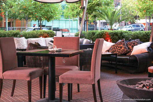Table at Oporto Restaurant in Santiago, Chile