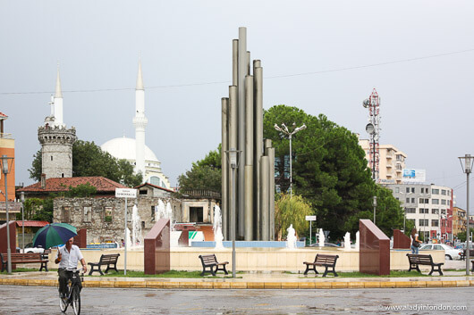 Roundabout in Shkodra, Albania