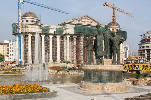 New construction in Skopje, North Macedonia