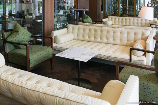 Lobby cafe at the Waldorf Astoria Syon Park hotel