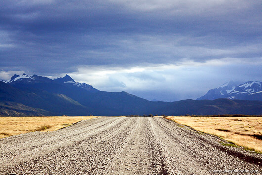 Road in Torres del Paine in Patagonia, Chile