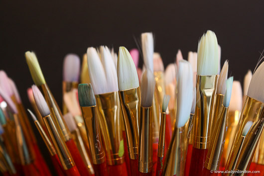 Paint brushes in a shop in Wicker Park, Chicago