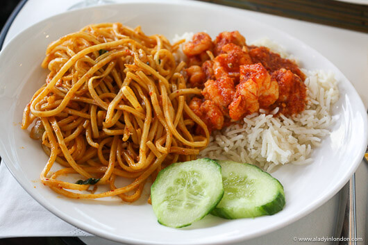 Food in the Malaysia Airlines Lounge