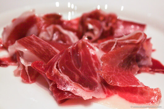 Ham at Ametsa restaurant in London