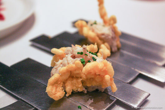 Starter at Ametsa restaurant in London