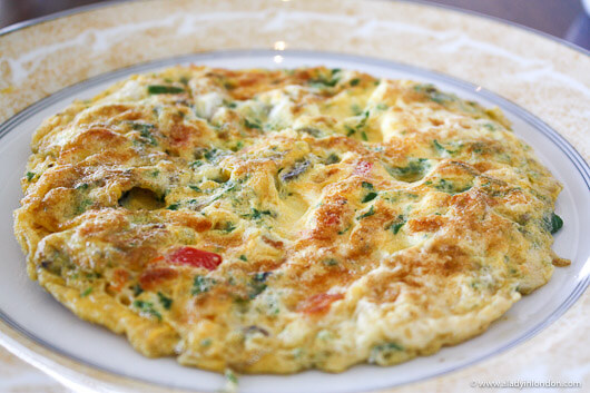 Eggs at the breakfast buffet at The Phoenicia Hotel in Beirut