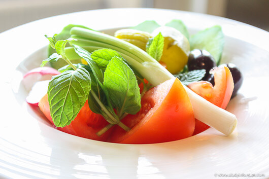 Salad at the Four Seasons Hotel in Beirut