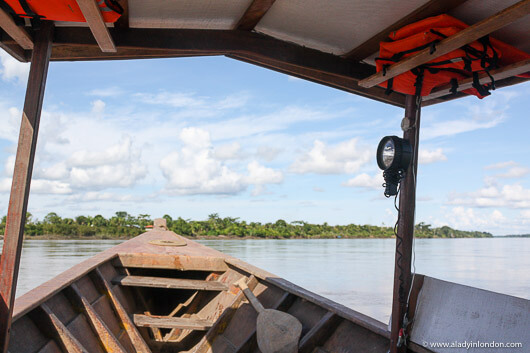 Boat ride on the Madre de Dios River, Tambopata, Peru