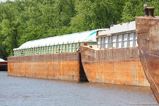 Boats on the Mississippi River in Red Wing, Minnesota