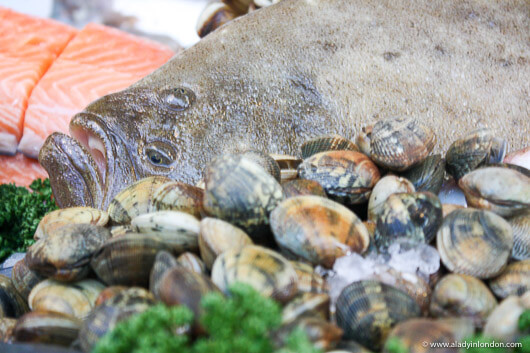 Seafood at Borough Market in London