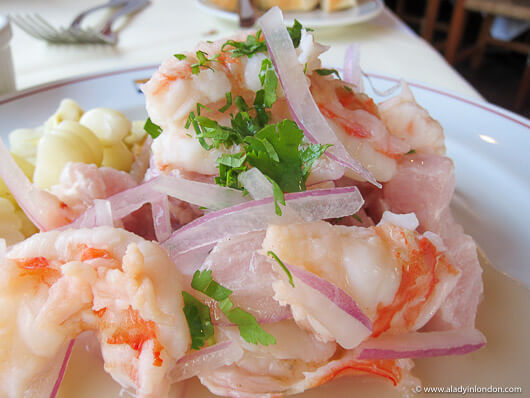 Ceviche at Las Brujas de Cachiche restaurant in Lima