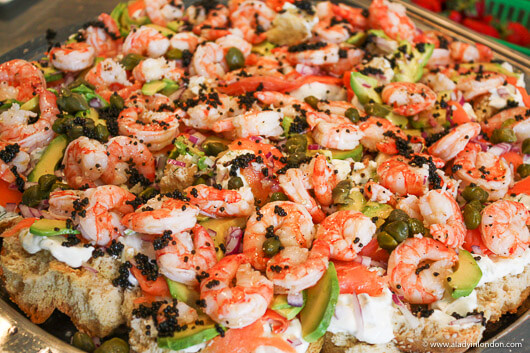 Smoked salmon and prawn dako in Cyprus