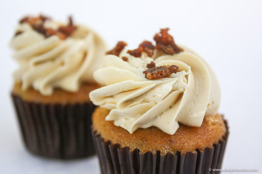 Bacon cupcakes at a Del Mar wedding
