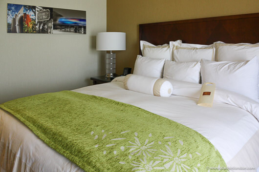 Hotel room at the San Diego Marriott Del Mar