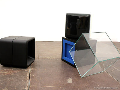 Art at a stand at the Frieze Art Fair in London
