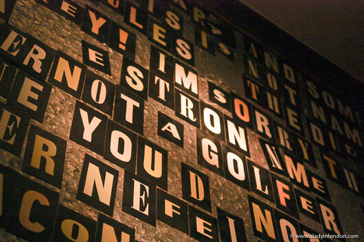 Sign on the wall at Kex in Reykjavik, Iceland
