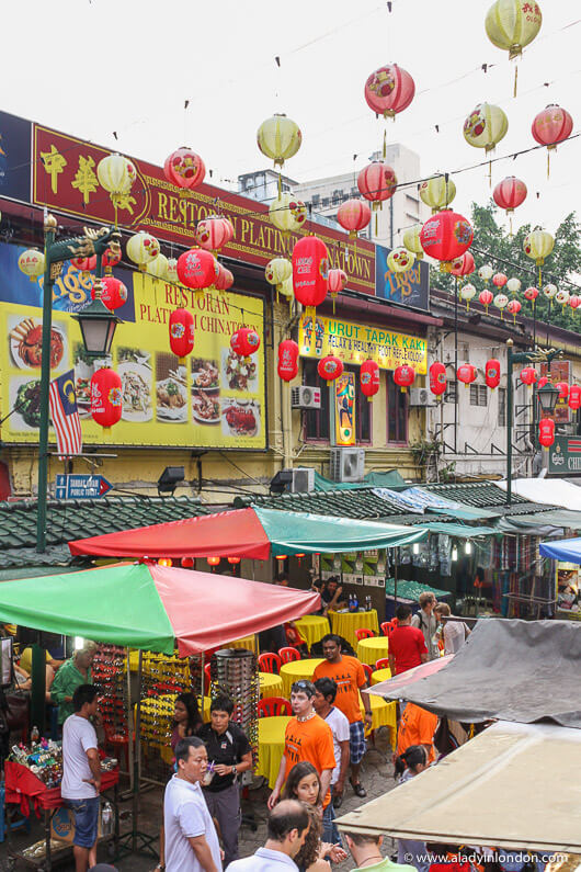 Lanterns at a market in Kuala Lumpur