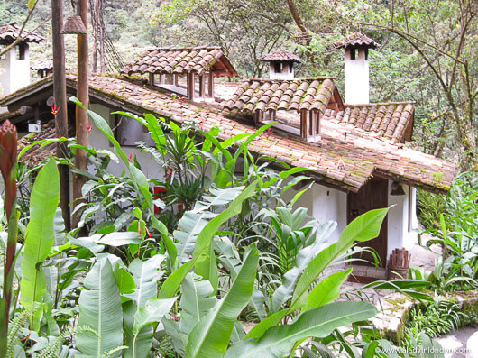 Buildings at the Inkaterra luxury hotel in Machu Picchu