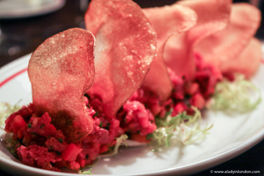 Steak Tartare at MASH restaurant in London