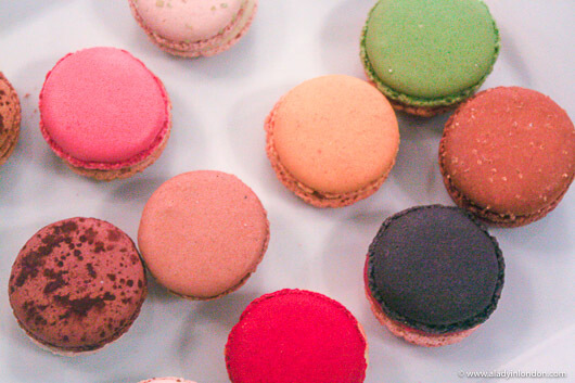 Plate of Pierre Herme Macarons in London