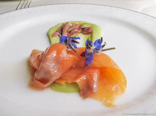 Lunch on board the Hiram Bingham luxury train to Machu Picchu in Peru