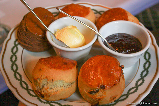 Tea scones at the Milestone Hotel in London