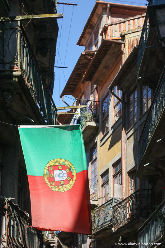 Portuguese Flag in Porto, Portugal