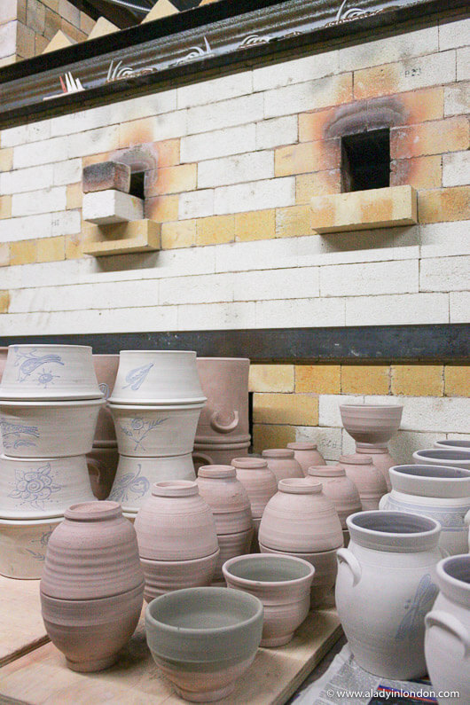 Pots at Red Wing Pottery in Minnesota